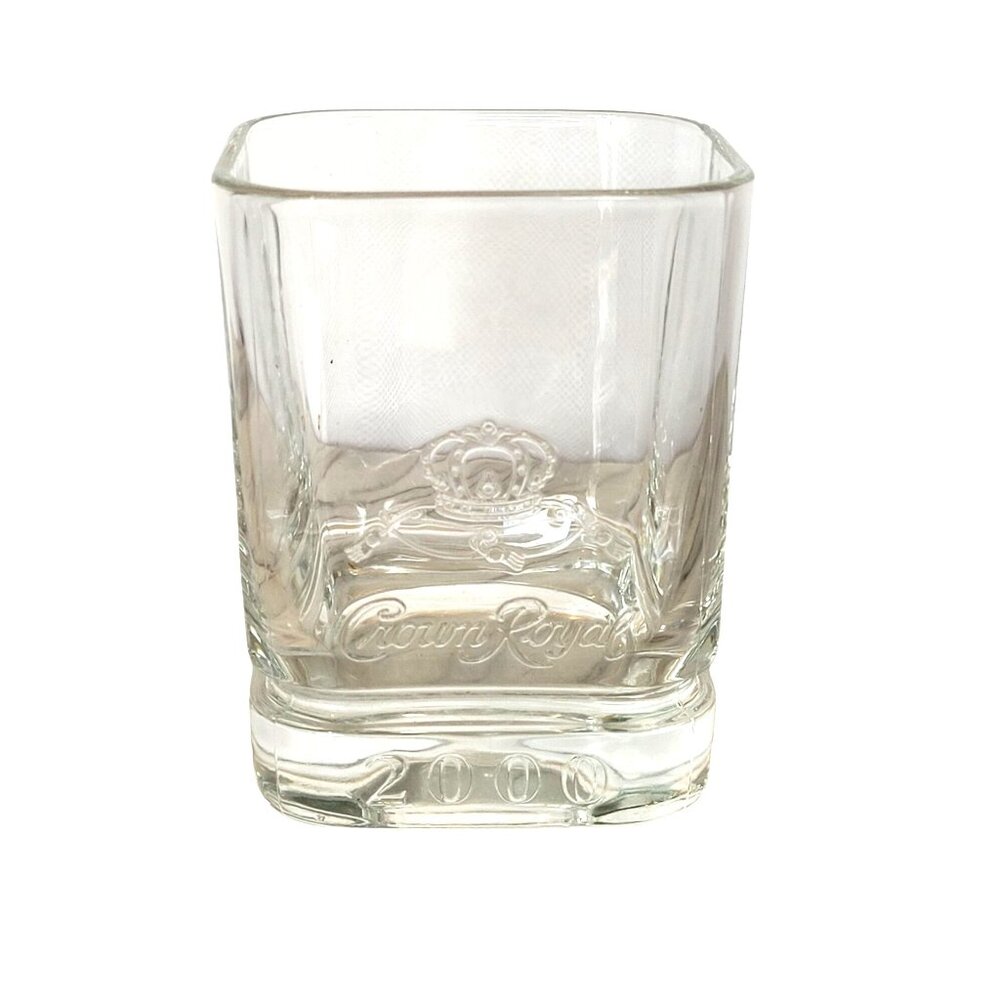 Crown‎ Royal Vintage 2000 Commemorative Square Glass Tumbler Rocks